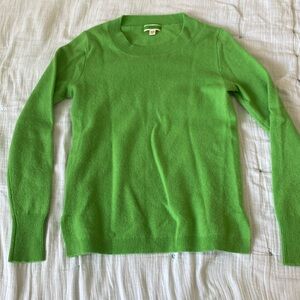 Green 100% cashmere J crew sweater